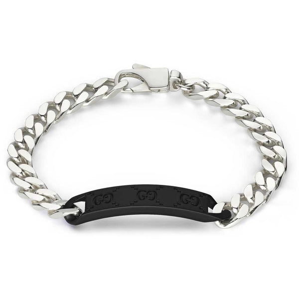 Gucci Tag Sterling Silver Chain Bracelet