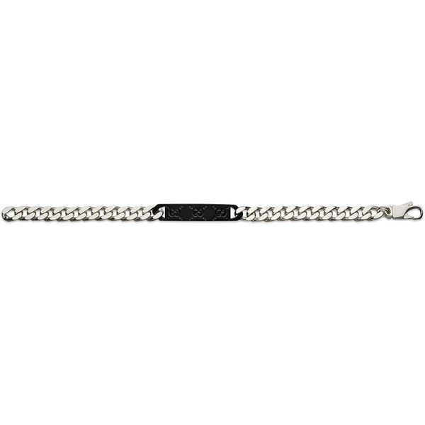 Gucci Tag Sterling Silver Chain Bracelet