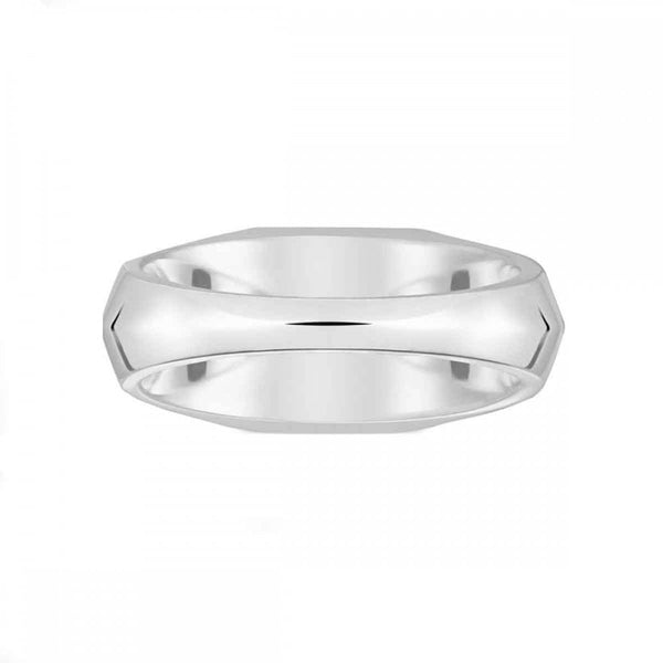 Gucci Trademark Engraved Circle Hexagonal Ring