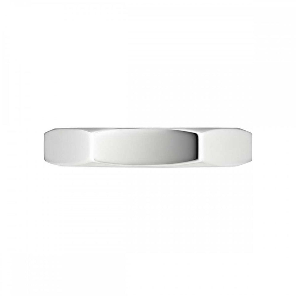 Gucci Trademark Hexagon Shaped Engraved Ring