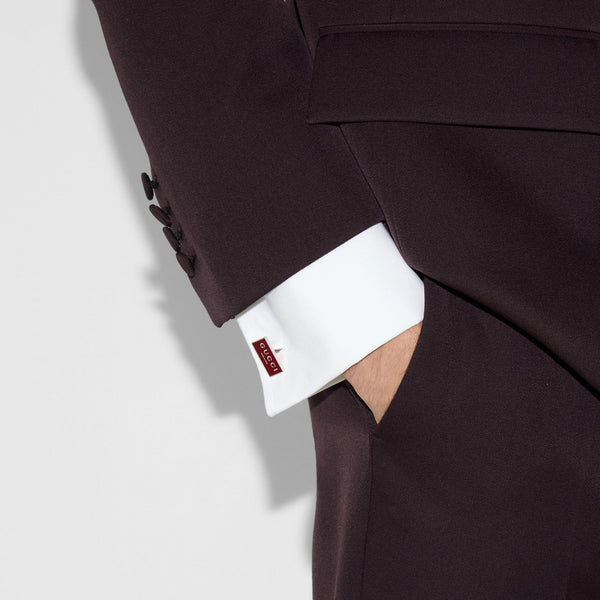 Gucci Trademark Rectangle Red Enamel Cufflinks
