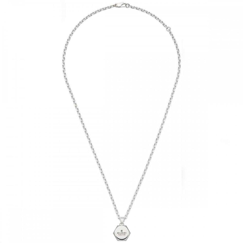 Gucci Trademark Small Engraved Hexagonal Cut Necklace