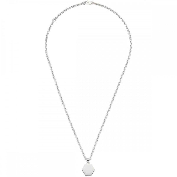 Gucci Trademark Small Engraved Hexagonal Cut Necklace