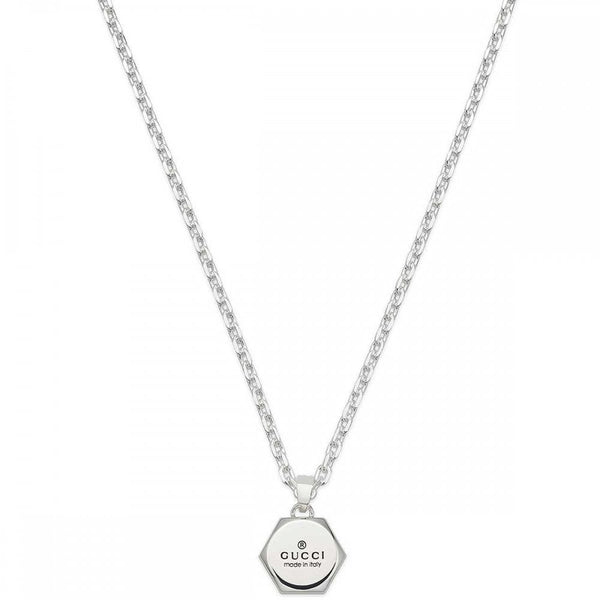 Gucci Trademark Small Engraved Hexagonal Cut Necklace