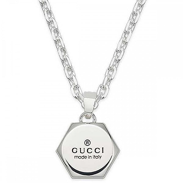 Gucci Trademark Small Engraved Hexagonal Cut Necklace