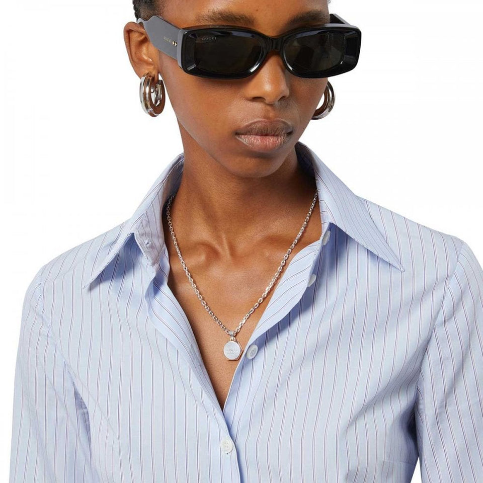 Gucci Trademark Small Engraved Hexagonal Cut Necklace