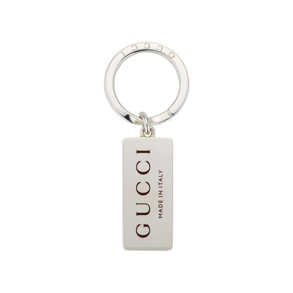 Gucci Trademark Sterling Silver Keyring