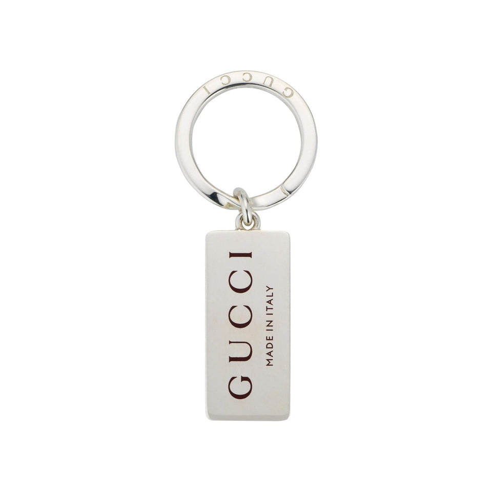 Gucci Trademark Sterling Silver Keyring