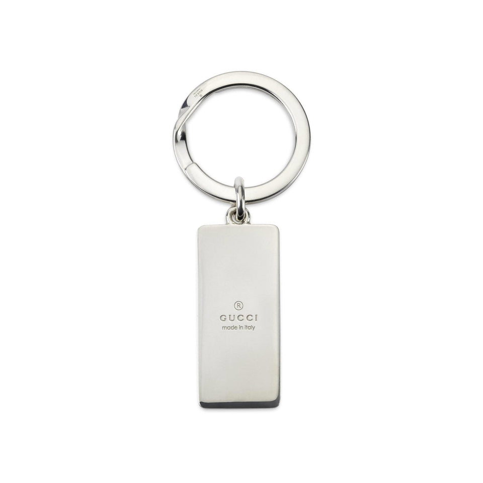 Gucci Trademark Sterling Silver Keyring