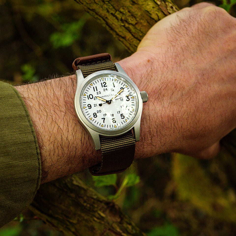 Hamilton Gent's Khaki Field Mechanical NATO Watch, 38mm