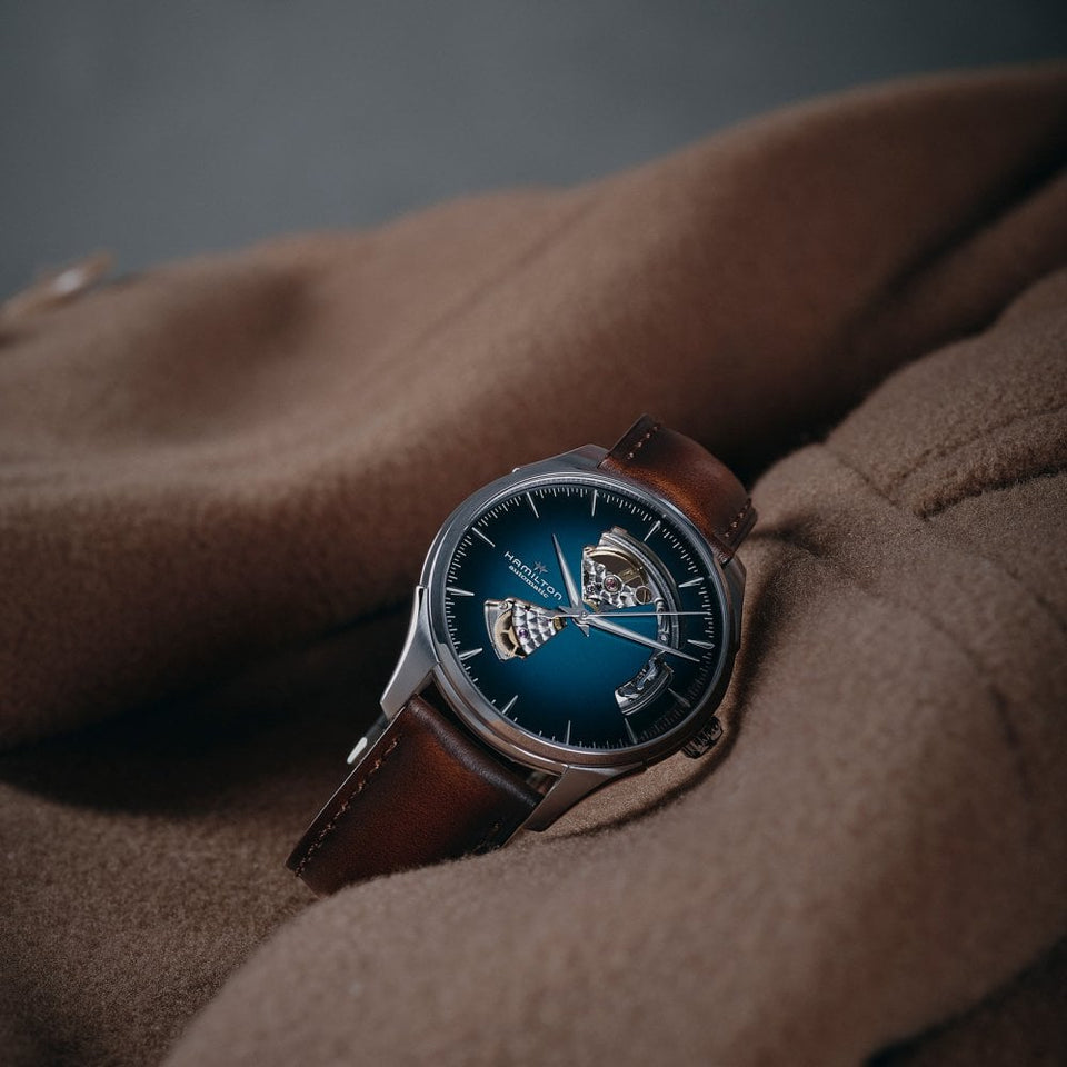 Hamilton Jazzmaster Blue Skeleton Dial 40mm Automatic Watch