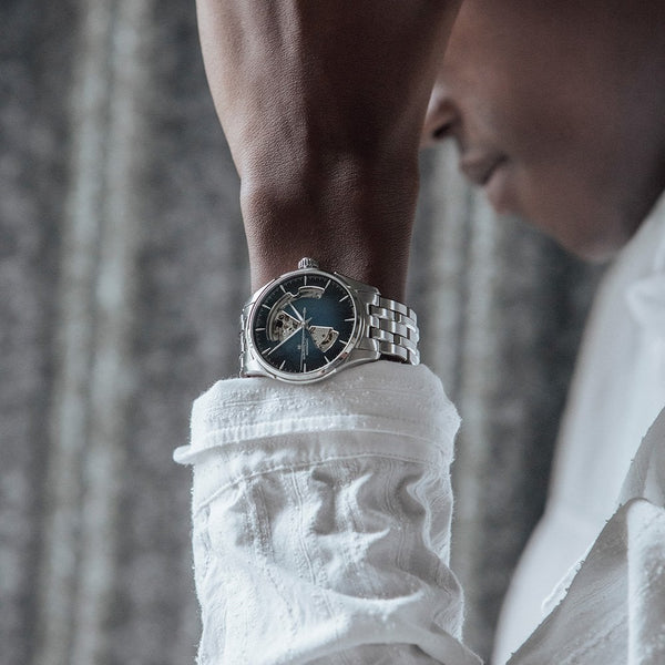 Hamilton Jazzmaster Open Heart Automatic 40mm Watch | Blue Dial