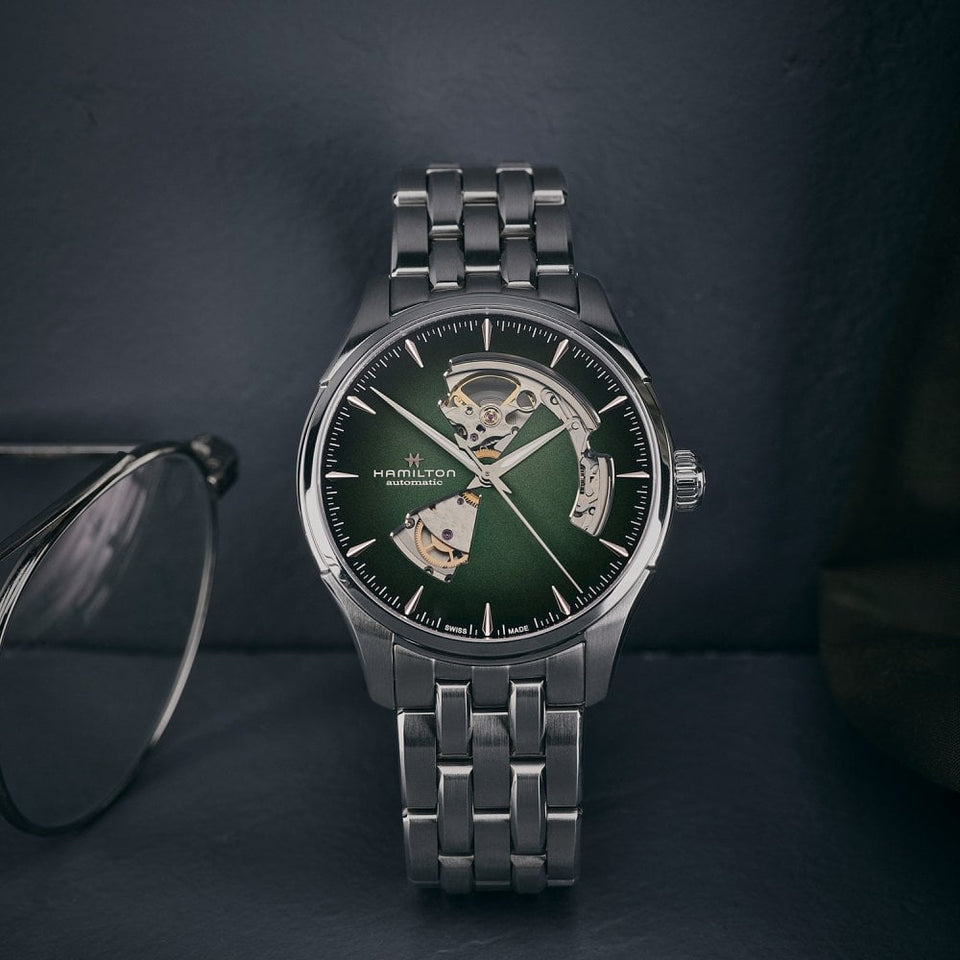 Hamilton Jazzmaster Open Heart Automatic 40mm Watch | Green Dial