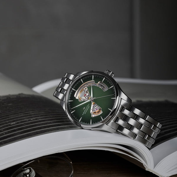 Hamilton Jazzmaster Open Heart Automatic 40mm Watch | Green Dial