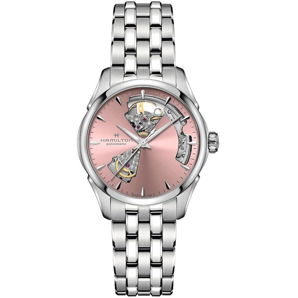 Hamilton JAZZMASTER Pink Open Heart Automatic 36mm Ladies Watch