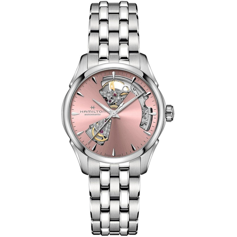 Hamilton JAZZMASTER Pink Open Heart Automatic 36mm Ladies Watch
