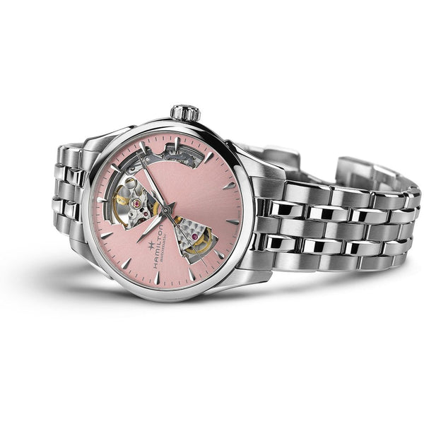 Hamilton JAZZMASTER Pink Open Heart Automatic 36mm Ladies Watch