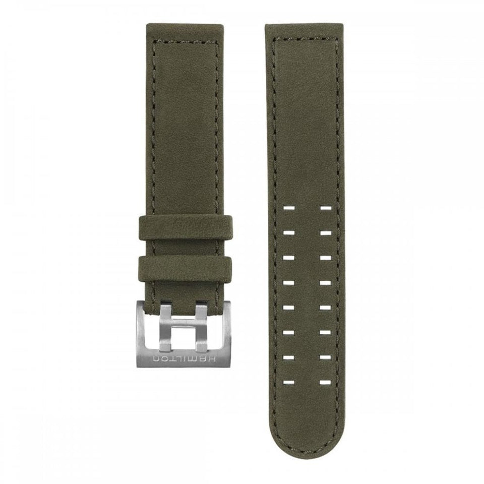 Hamilton KHAKI FIELD 20mm Green Soft Leather Strap