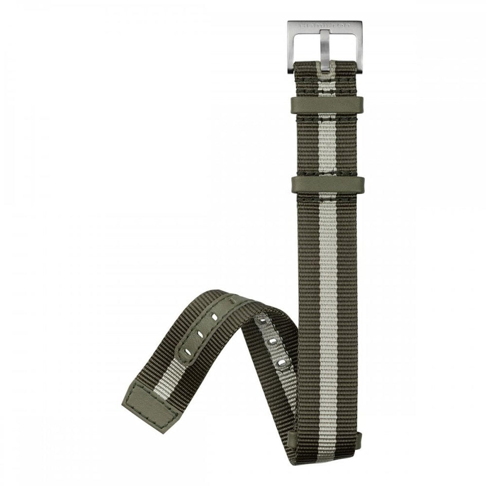 Hamilton KHAKI FIELD 20mm Green Striped NATO Strap