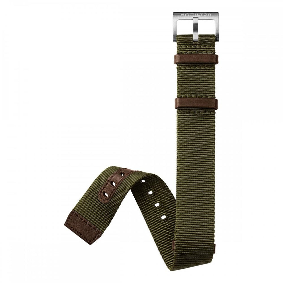 Hamilton KHAKI FIELD 22mm Green NATO Strap Watch