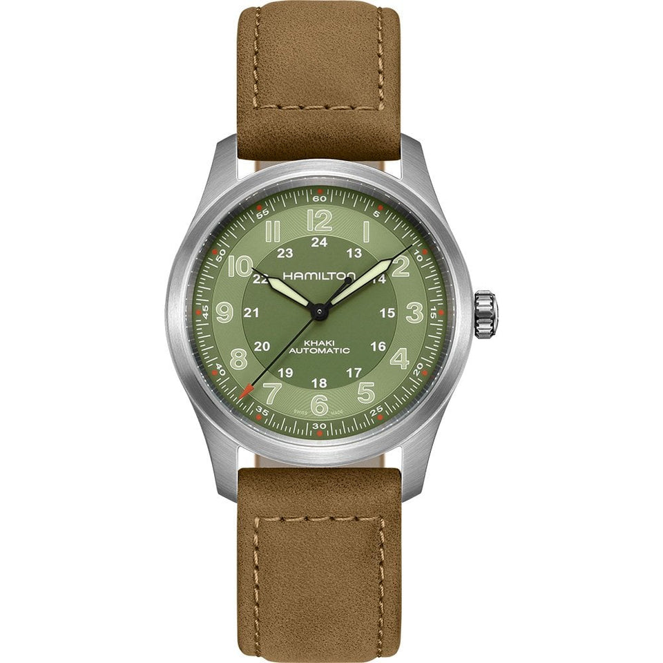 Hamilton Khaki Field Titanium 38mm Automatic Green Dial Watch