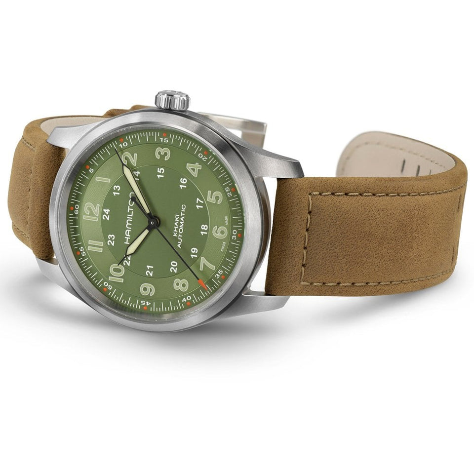 Hamilton Khaki Field Titanium 38mm Automatic Green Dial Watch
