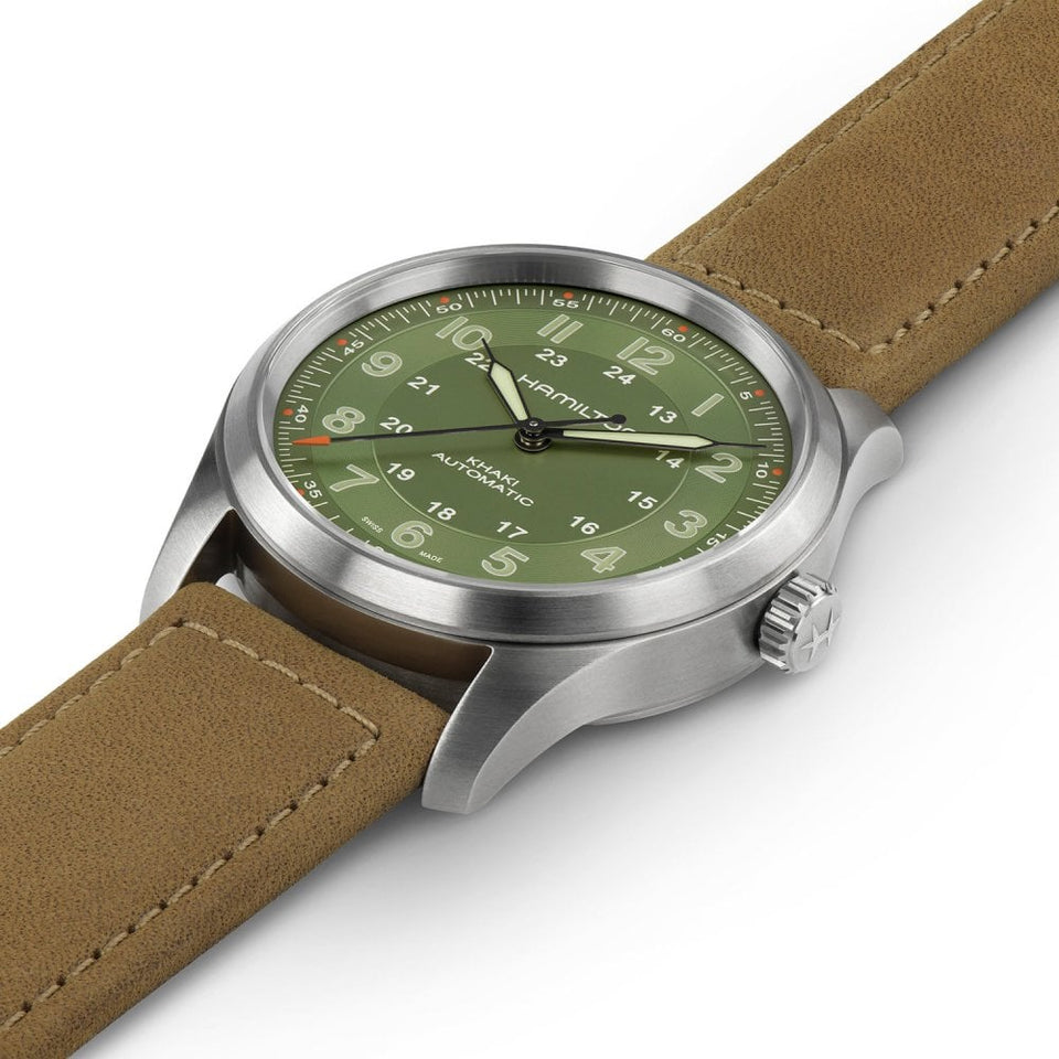 Hamilton Khaki Field Titanium 38mm Automatic Green Dial Watch
