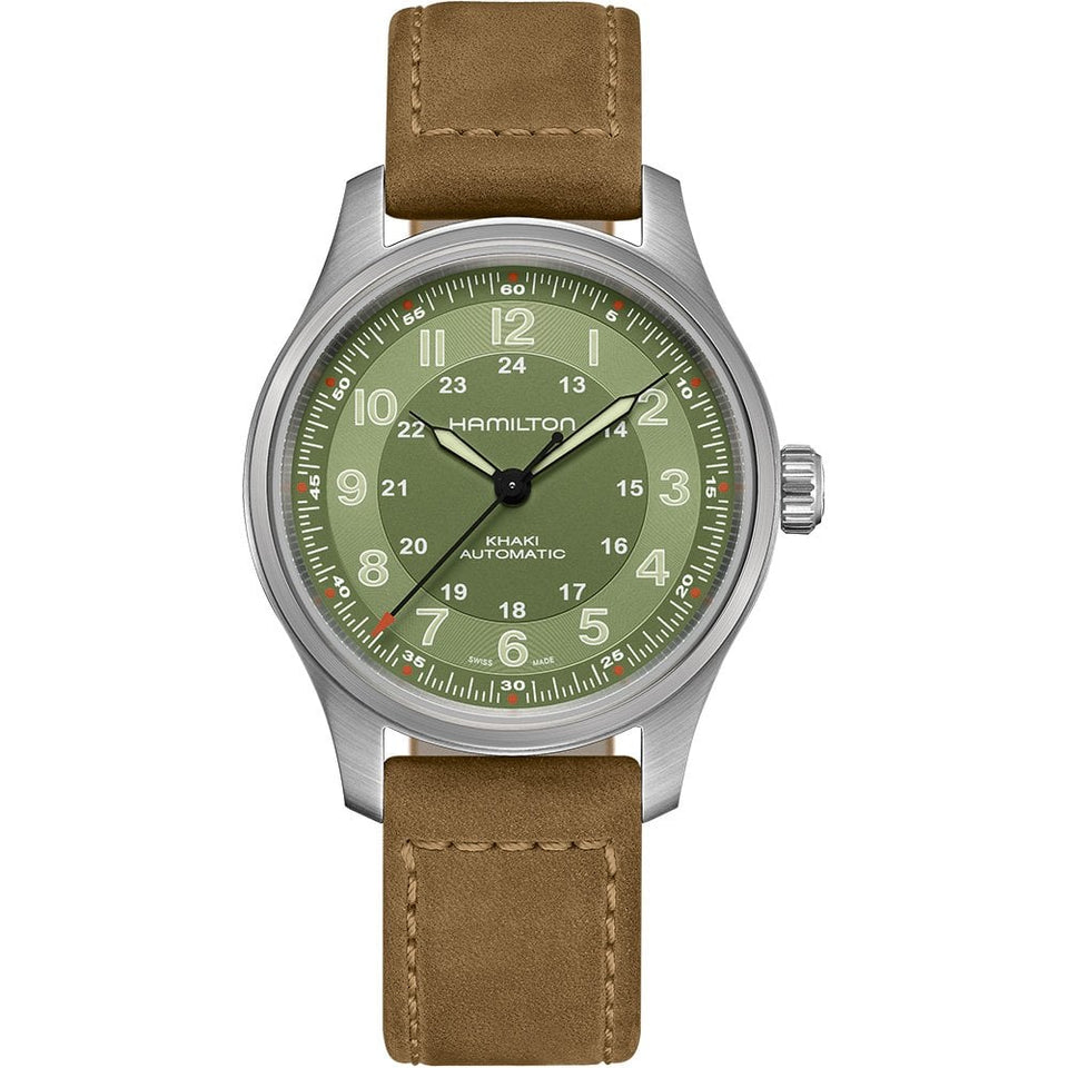 Hamilton Khaki Field Titanium 42mm Automatic Green Dial Watch