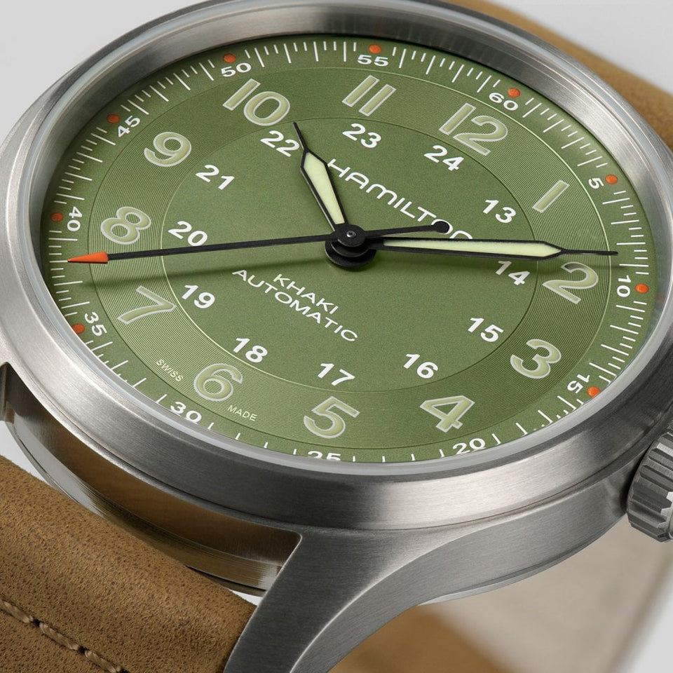 Hamilton Khaki Field Titanium 42mm Automatic Green Dial Watch