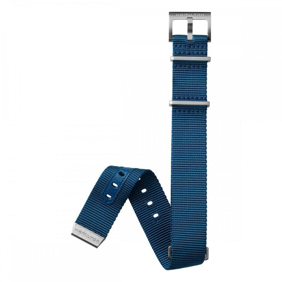 Hamilton KHAKI NAVY 20mm Blue Canvas NATO Strap