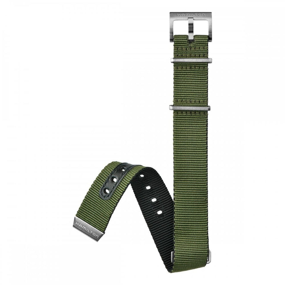 Hamilton KHAKI NAVY 20mm Green Canvas NATO Strap