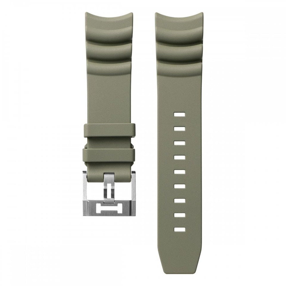 Hamilton KHAKI NAVY 22mm Green Rubber Strap