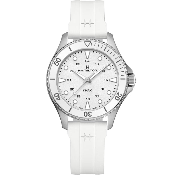 Hamilton Khaki Navy White Scuba Quartz Watch