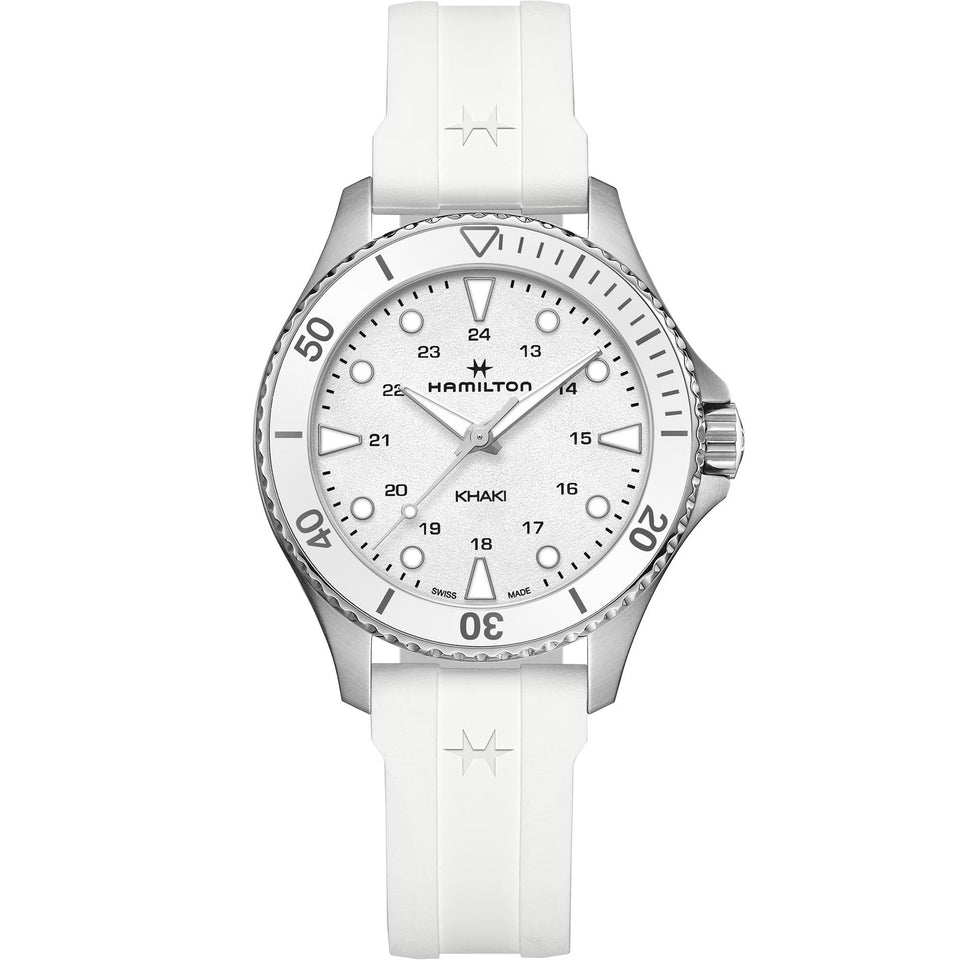 Hamilton Khaki Navy White Scuba Quartz Watch