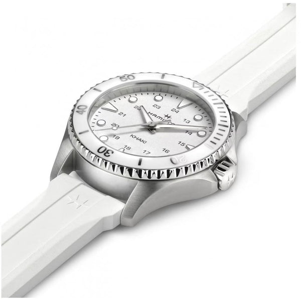 Hamilton Khaki Navy White Scuba Quartz Watch