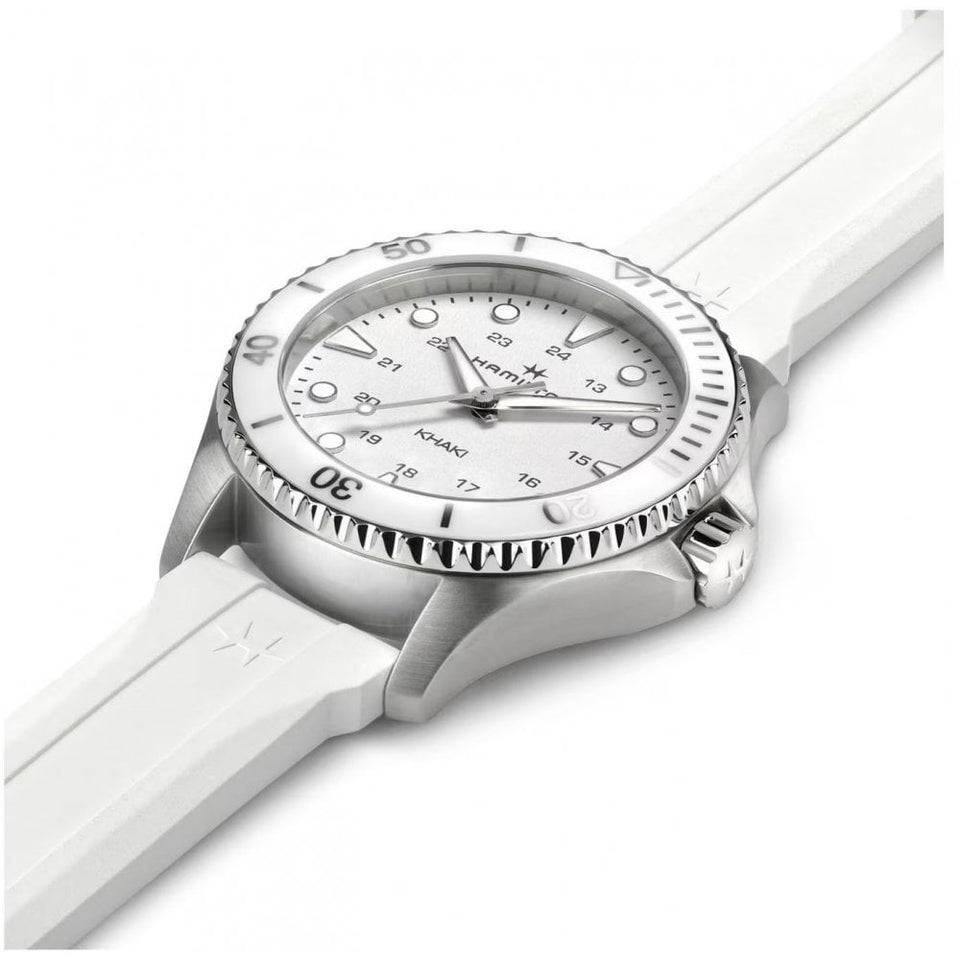 Hamilton Khaki Navy White Scuba Quartz Watch