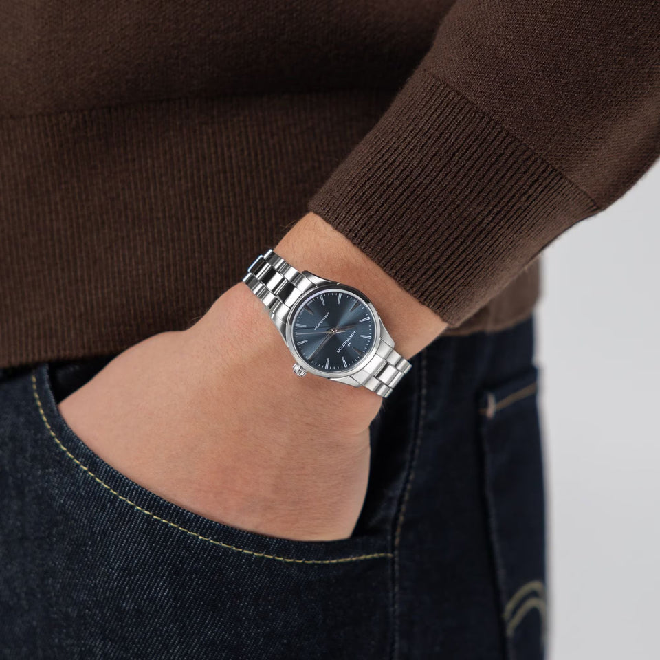 Hamilton Ladies Jazzmaster 32mm Dusty Blue Dial Quartz Watch