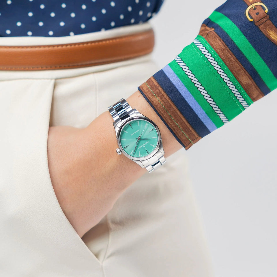 Hamilton Ladies Jazzmaster 32mm Turquoise Quartz Watch