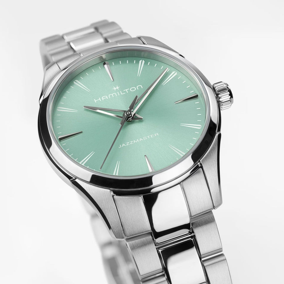 Hamilton Ladies Jazzmaster 32mm Turquoise Quartz Watch