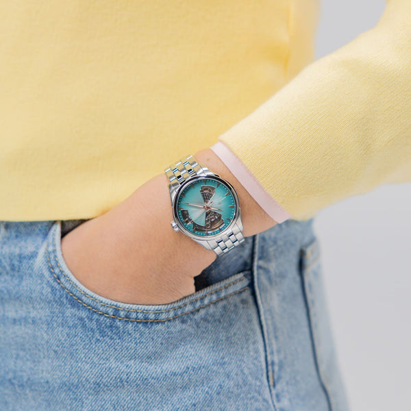 Hamilton Ladies Jazzmaster Open Heart Turquoise Automatic Watch