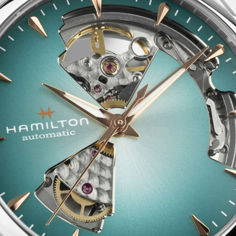 Hamilton Ladies Jazzmaster Open Heart Turquoise Automatic Watch