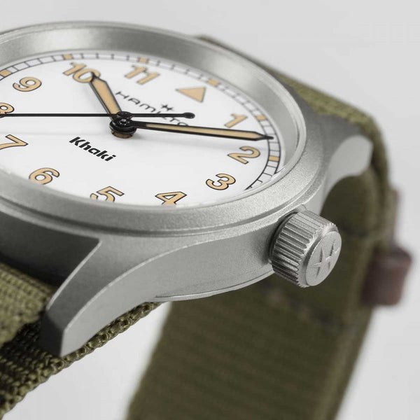 Hamilton Ladies Khaki Field Quartz 33mm Green NATO Watch