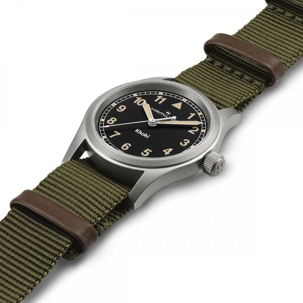 Hamilton Ladies Khaki Field Quartz 33mm  Green NATO Watch