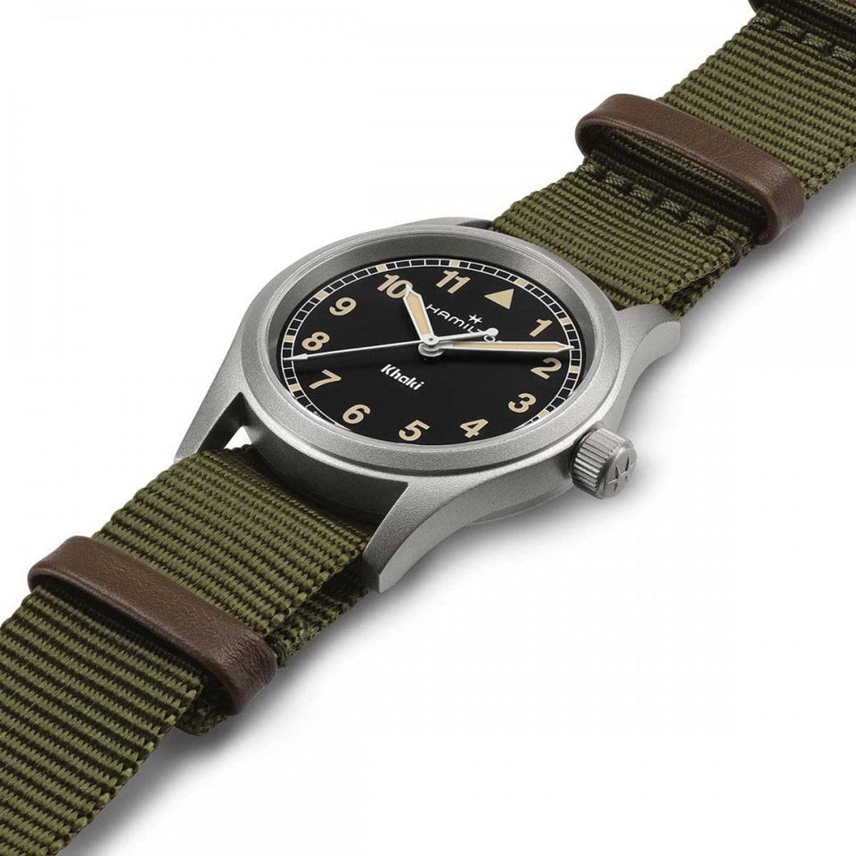 Hamilton Ladies Khaki Field Quartz 33mm  Green NATO Watch