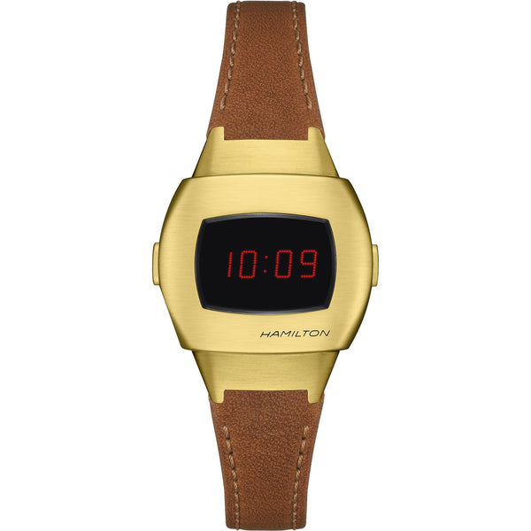 Hamilton Men's American Classic Brown Strap Gold Tone PSR 74 Watch