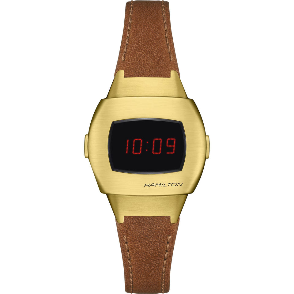 Hamilton Men's American Classic Brown Strap Gold Tone PSR 74 Watch