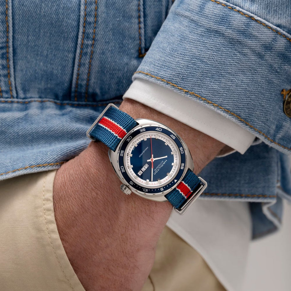 Hamilton Men's American Classic Pan Europ 42mm Blue Edition Watch