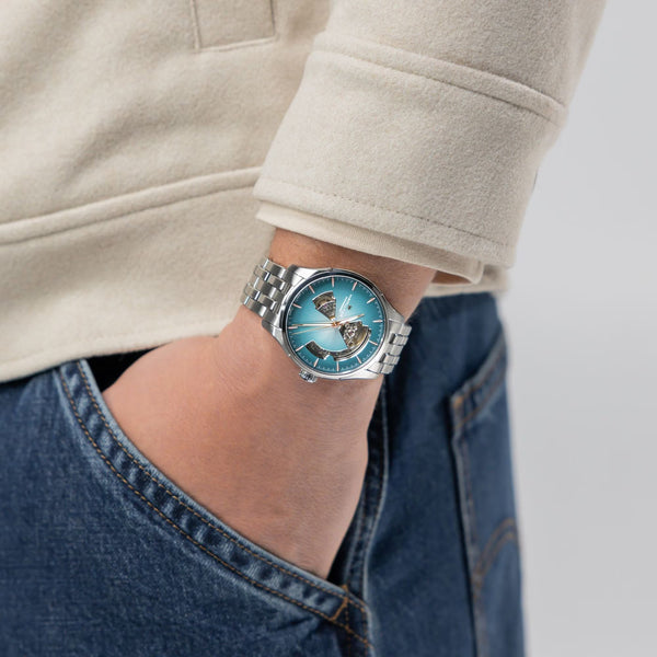 Hamilton Men's Jazzmaster Open Heart Turquoise Automatic 40mm Watch