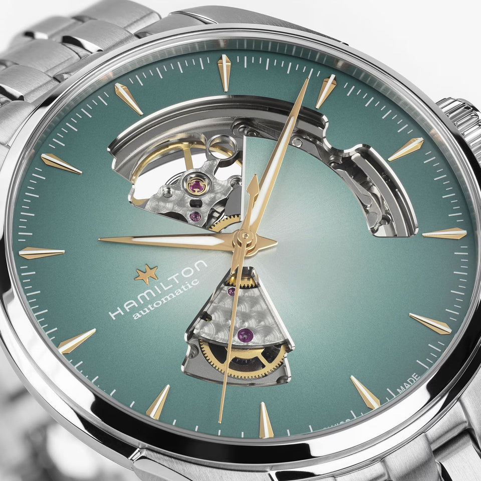Hamilton Men's Jazzmaster Open Heart Turquoise Automatic 40mm Watch