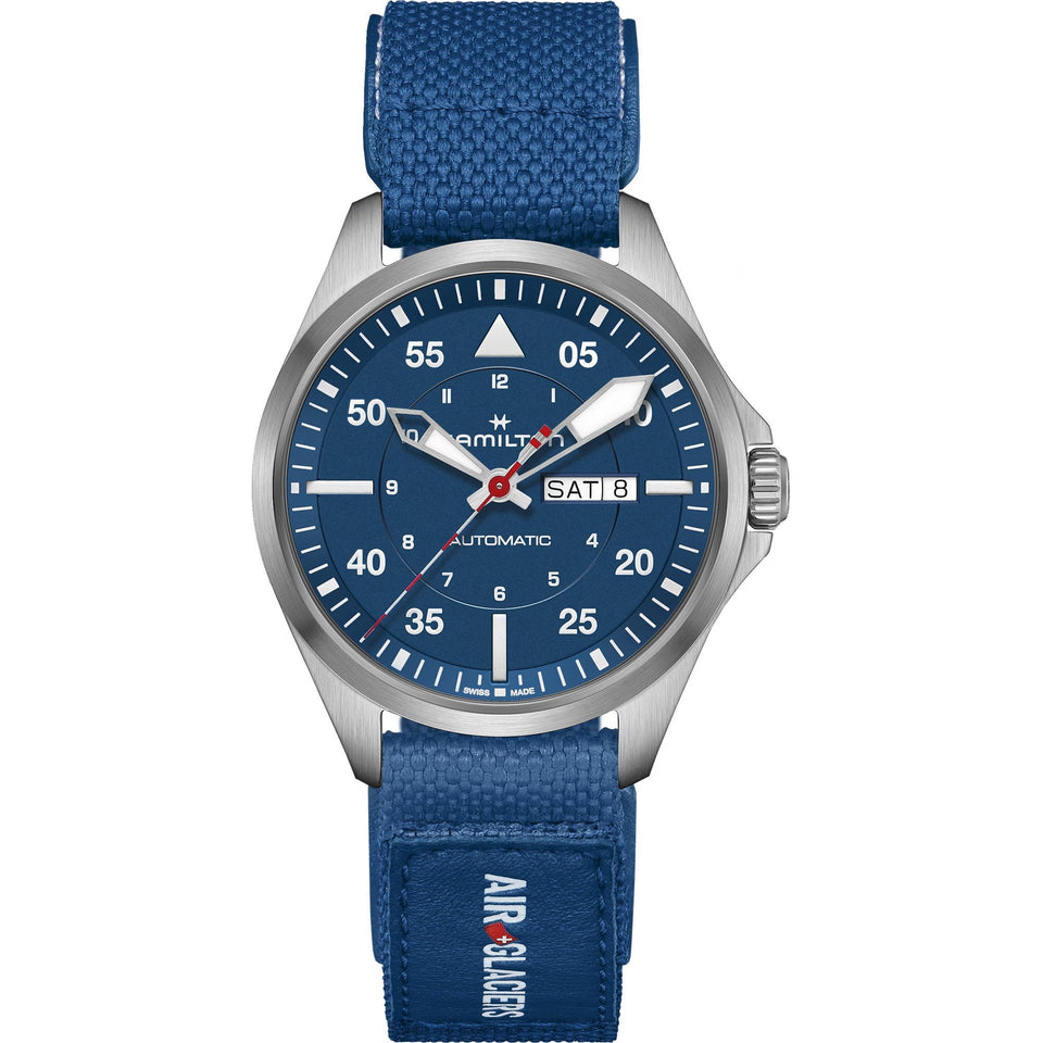 Hamilton Men's Khaki Aviation Pilot Day-Date Air Glaciers Edition Watch